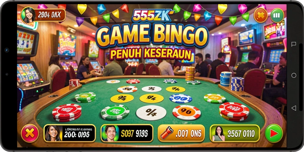 Tampilan gameplay Bingo di 555ZK yang menarik dan interaktif.
