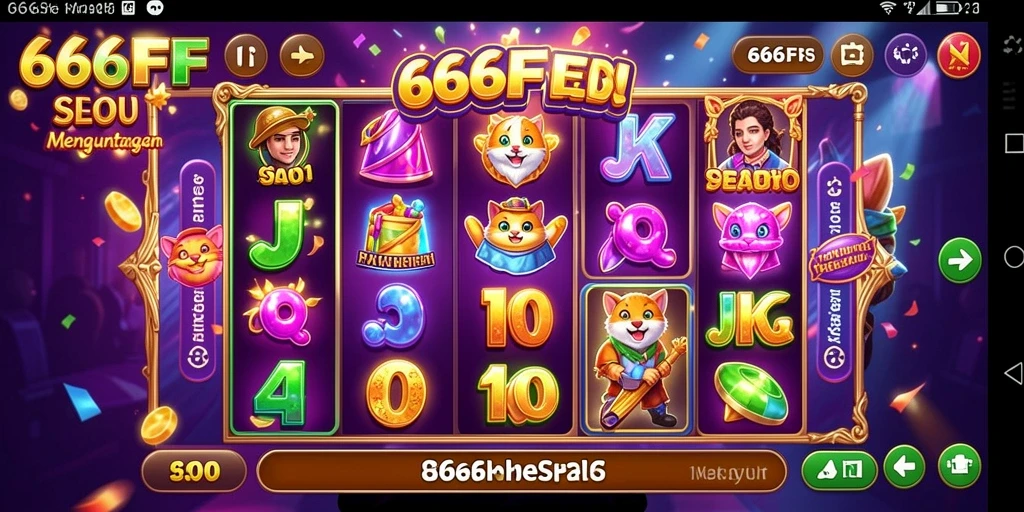 Screenshot menunjukkan gameplay seru dan fitur bonus 666FF.