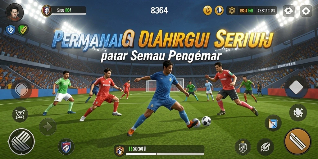 Tangkapan layar gameplay dari 8364 yang menampilkan aksi olahraga yang mendebarkan.