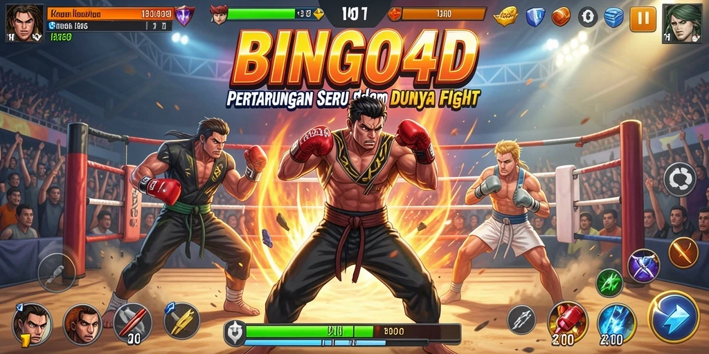 Tampilan aksi seru dalam pertarungan BINGO4D.