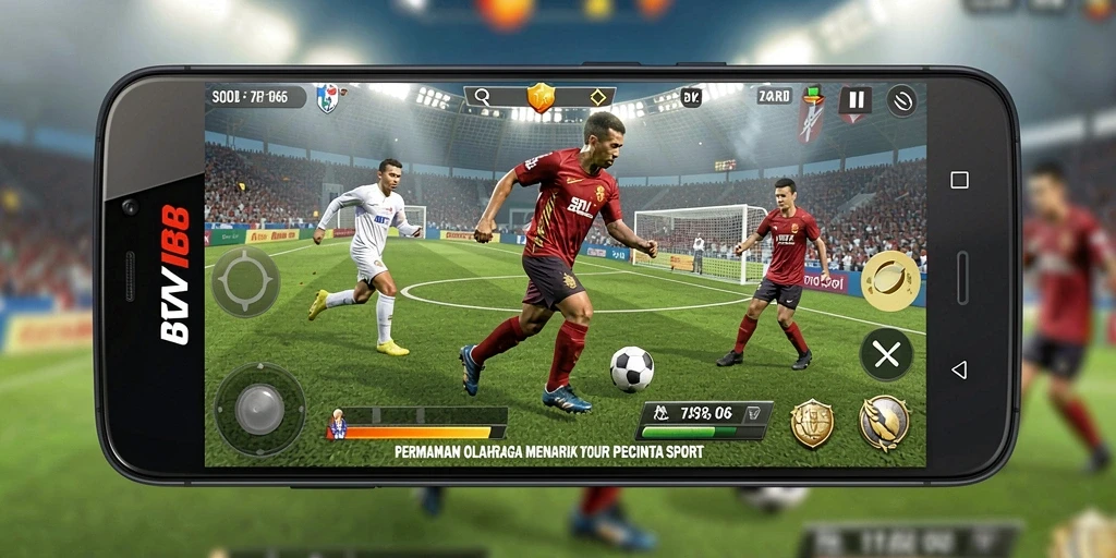 Tampilan gameplay seru BTV168 dengan aksi olahraga menegangkan.