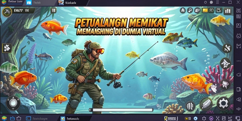 Screenshot gameplay <strong>FAV77</strong> menampilkan suasana memancing yang seru dan menantang.