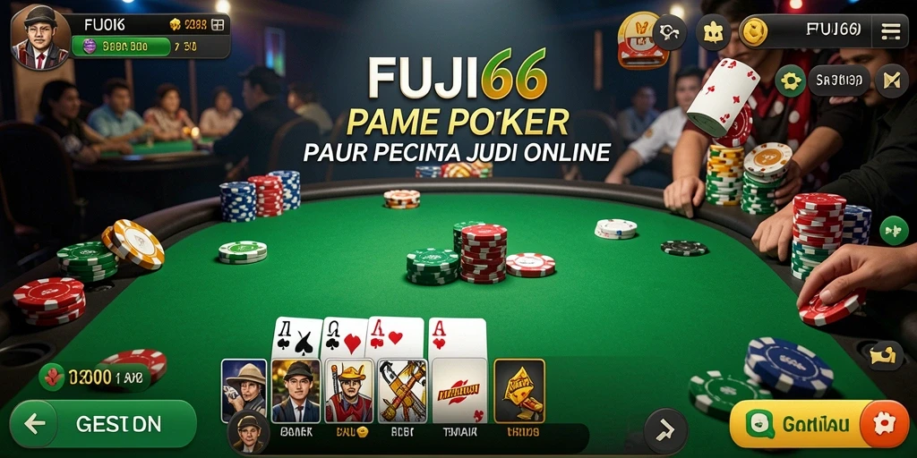 Tampilan menarik dari gameplay Poker di FUJI66.