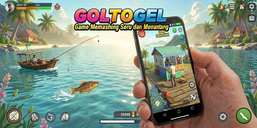 Gameplay GOLTOGEL menunjukkan pengalaman memancing yang mendalam.