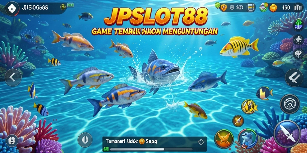 Tampilan gameplay seru JPSLOT88 dengan variasi ikan.
