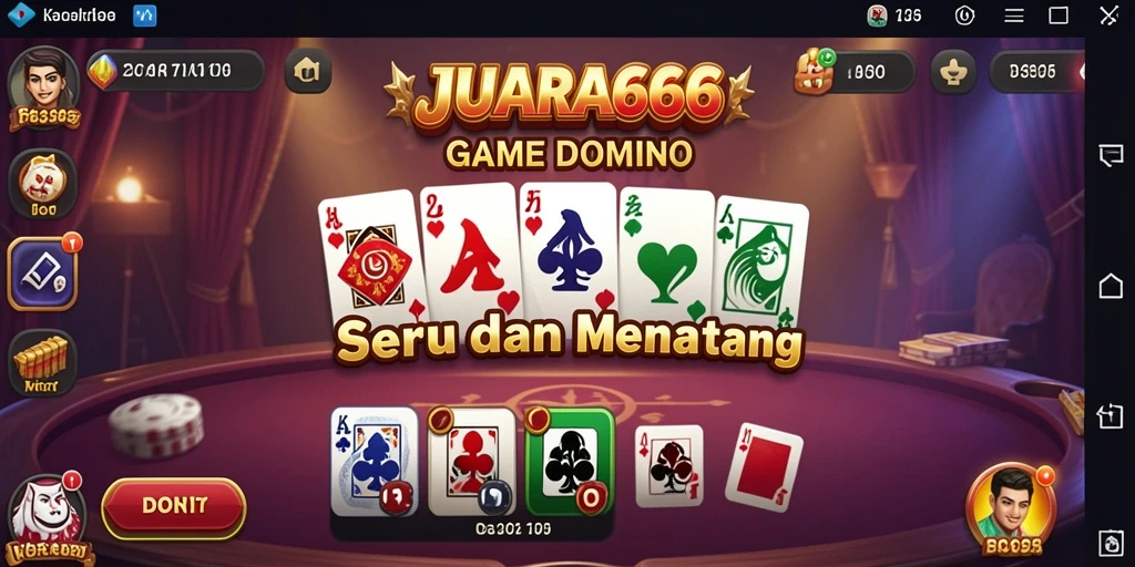 Tampilan gameplay seru dalam JUARA666 Domino.