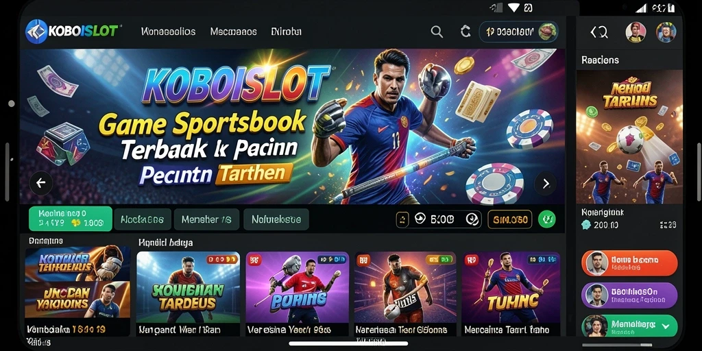 Tampilan gameplay KOBOISLOT yang menarik dan interaktif.