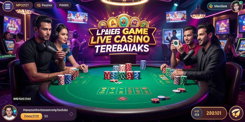 Screenshot gameplay Live Casino MPO2121 dengan dealer langsung.