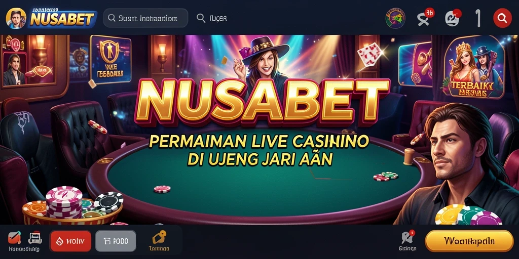Tampilan gameplay Live Casino yang mengasyikkan di NUSABET.