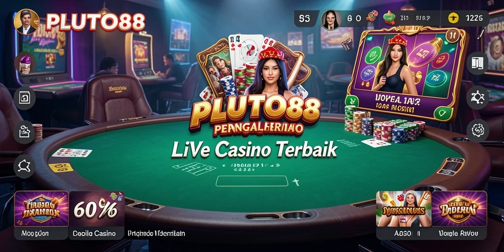 Screenshot gameplay Live Casino PLUTO88 yang mendebarkan.