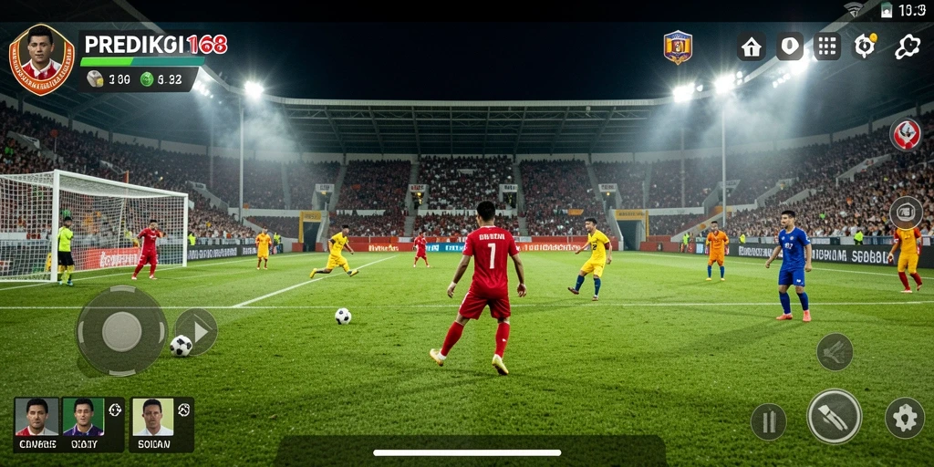 Tampilan utama PREDIKSI168 menampilkan analisis pertandingan sepak bola terkini.