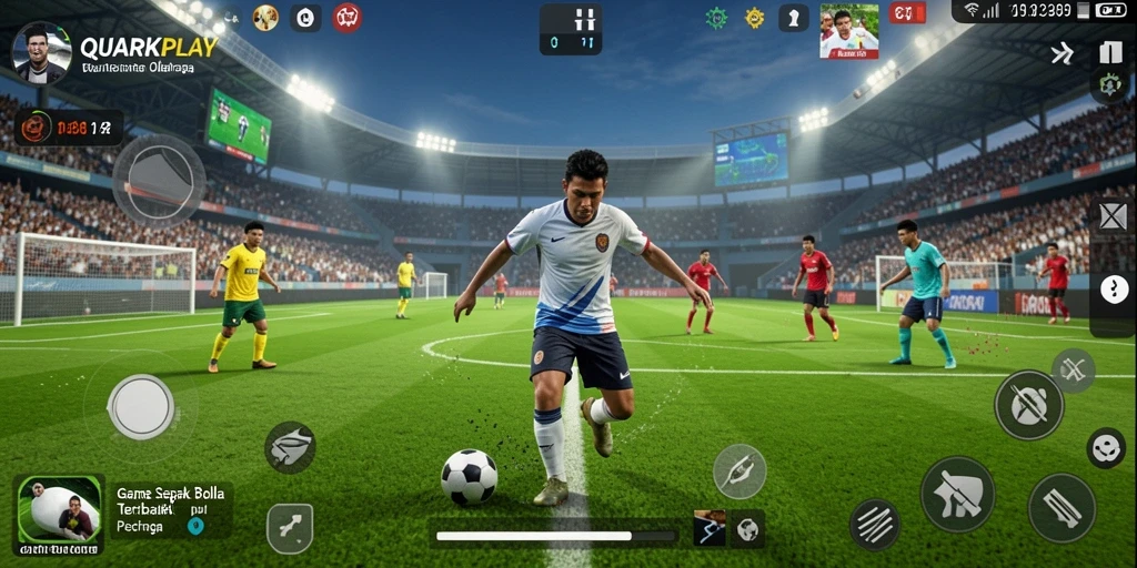 Menampilkan gameplay sepak bola yang seru dan mendebarkan