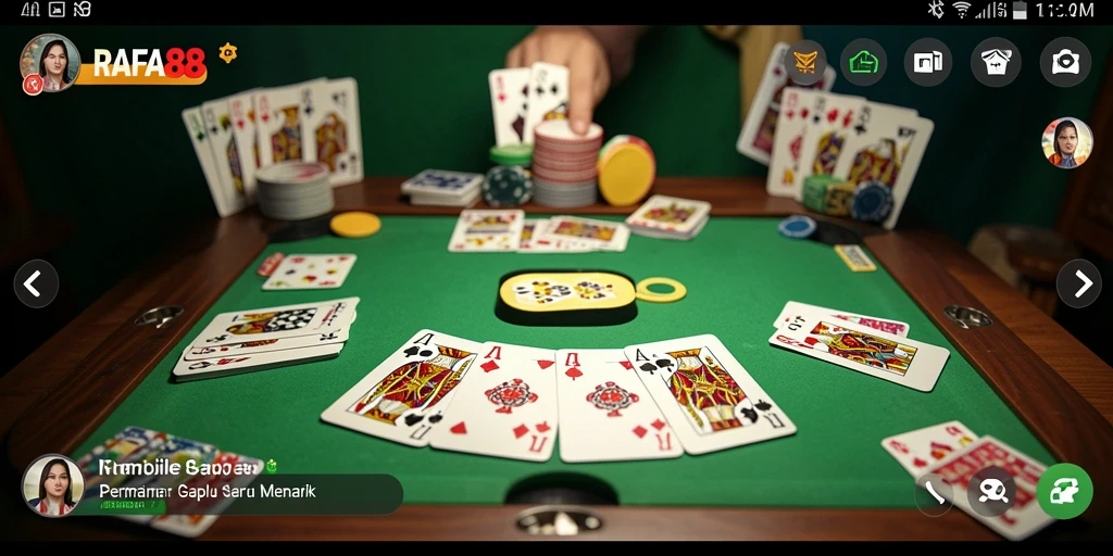 Tampilan gameplay Gaple yang seru dan juga menarik di RAFA88.