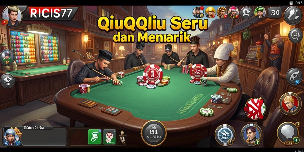 Tampilan gameplay seru RICIS77 pada saat bermain QiuQiu.