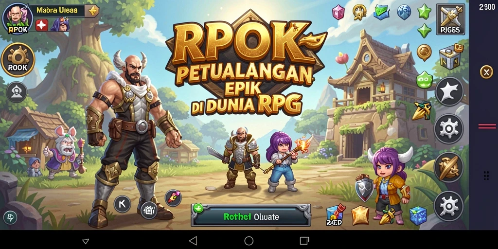 Screenshot gameplay RPOK yang menampilkan pertarungan mendebarkan di dunia RPG.