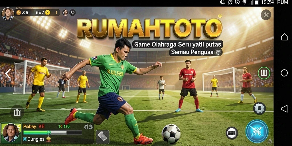 Tampilan menarik dari gameplay RUMAHTOTO dengan berbagai pilihan olahraga.