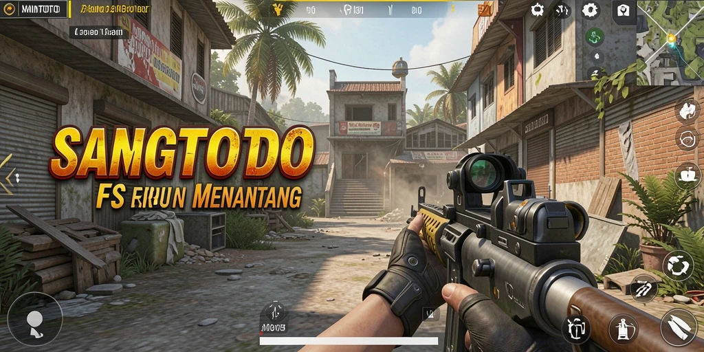 Screenshot utama SANGTOTO menampilkan aksi pertempuran yang seru.