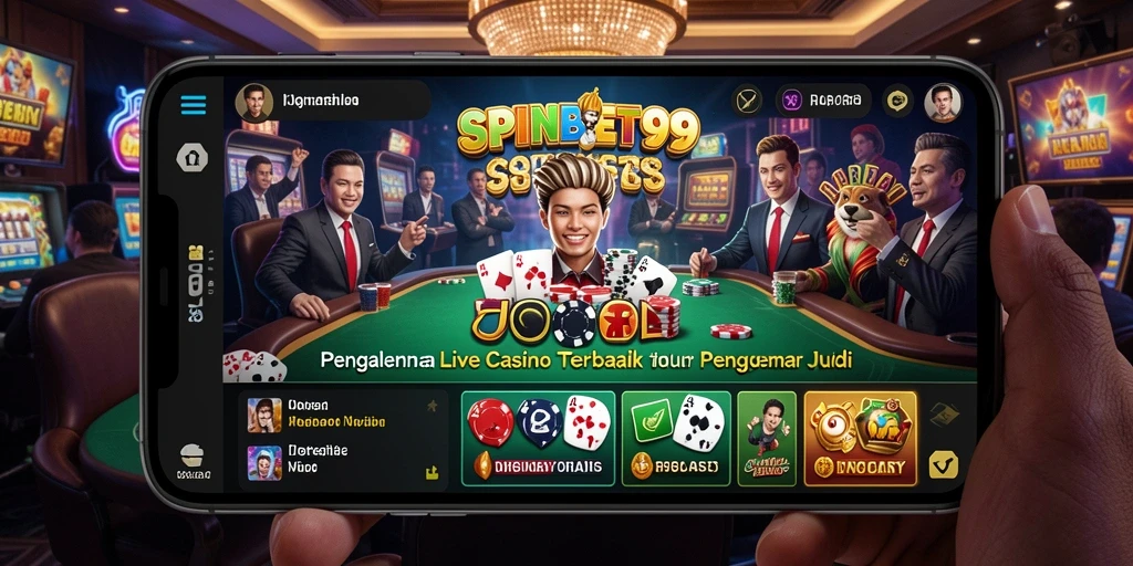 Tampilan menarik dan interaktif dari gameplay Live Casino SPINBET99.