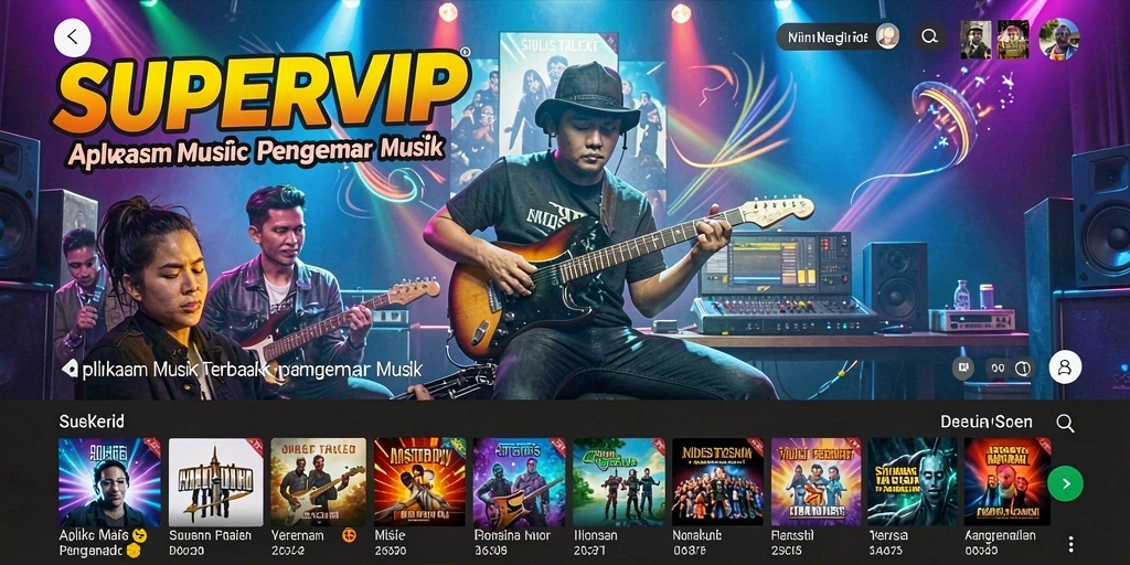 Tangkapan layar utama SUPERVIP dengan gameplay seru dan interaktif.