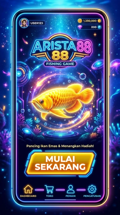Menu aplikasi yang mudah dinavigasi di arista88.